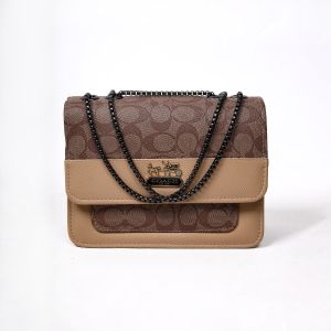 Coach monogram crossbody bag with Chain Strap