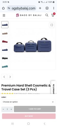 Premium Hard Shell Cosmetic & Travel Case Set (3 Pcs) photo review