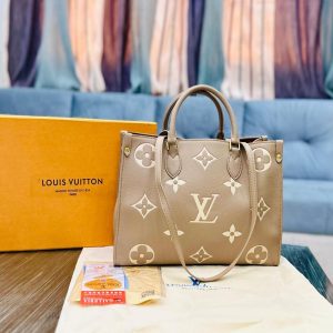 Louis Vuitton Bicolour Monogram Empreinte Leather Tote Bag