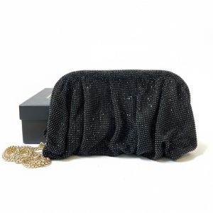 Black Luxe Rhinestone Clutch Bag – Sparkle in Style