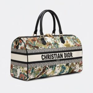 Christian Dior Floral-Print Duffle Bag – Elegant Travel Companion