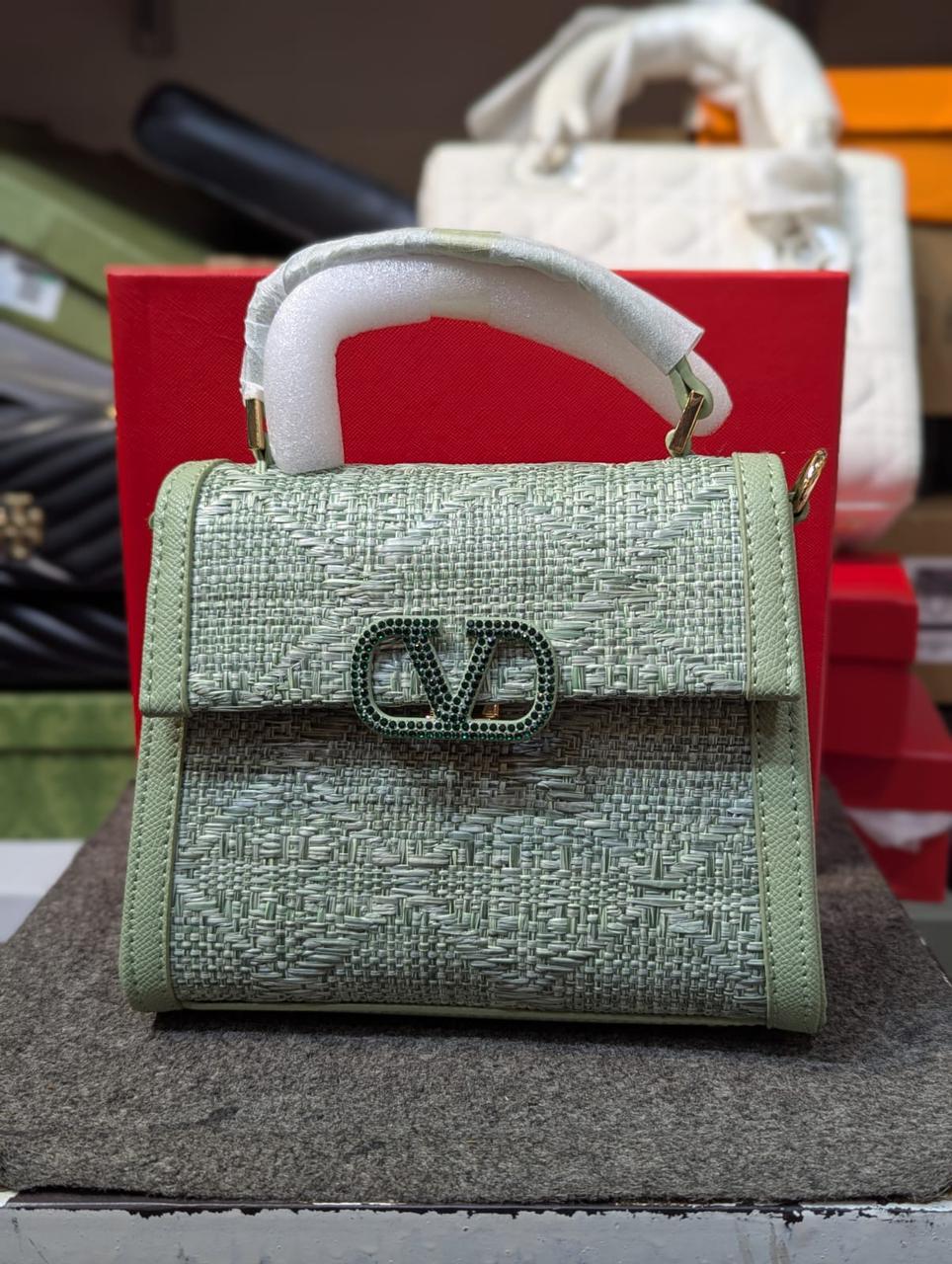 Valentino Garavani - Women's Small Vsling Grainy Calfskin Handbag - Image 3