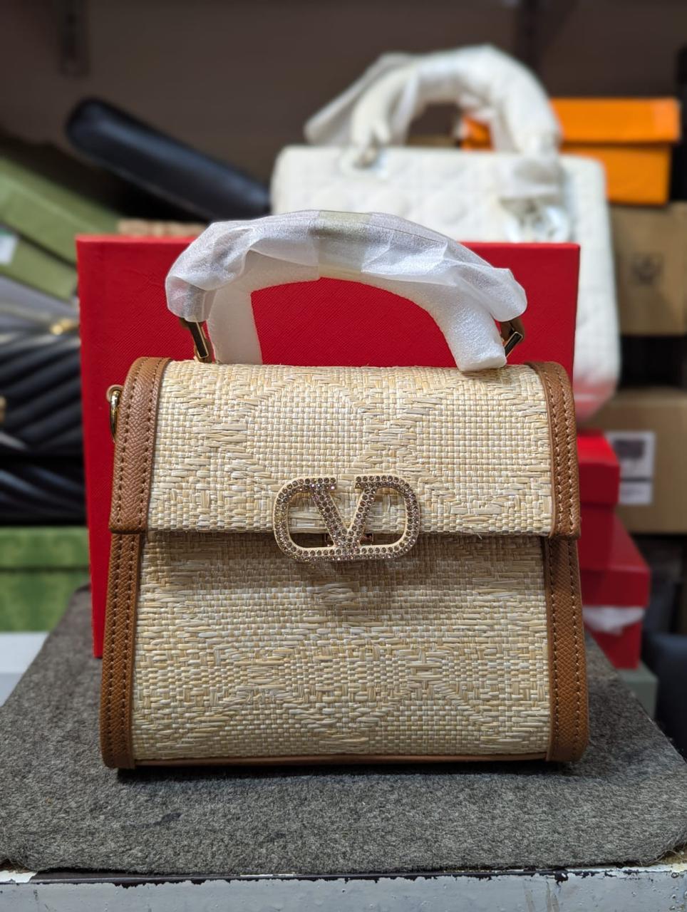 Valentino Garavani - Women's Small Vsling Grainy Calfskin Handbag