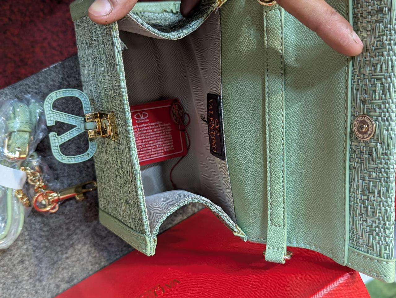 Valentino Garavani - Women's Small Vsling Grainy Calfskin Handbag - Image 4