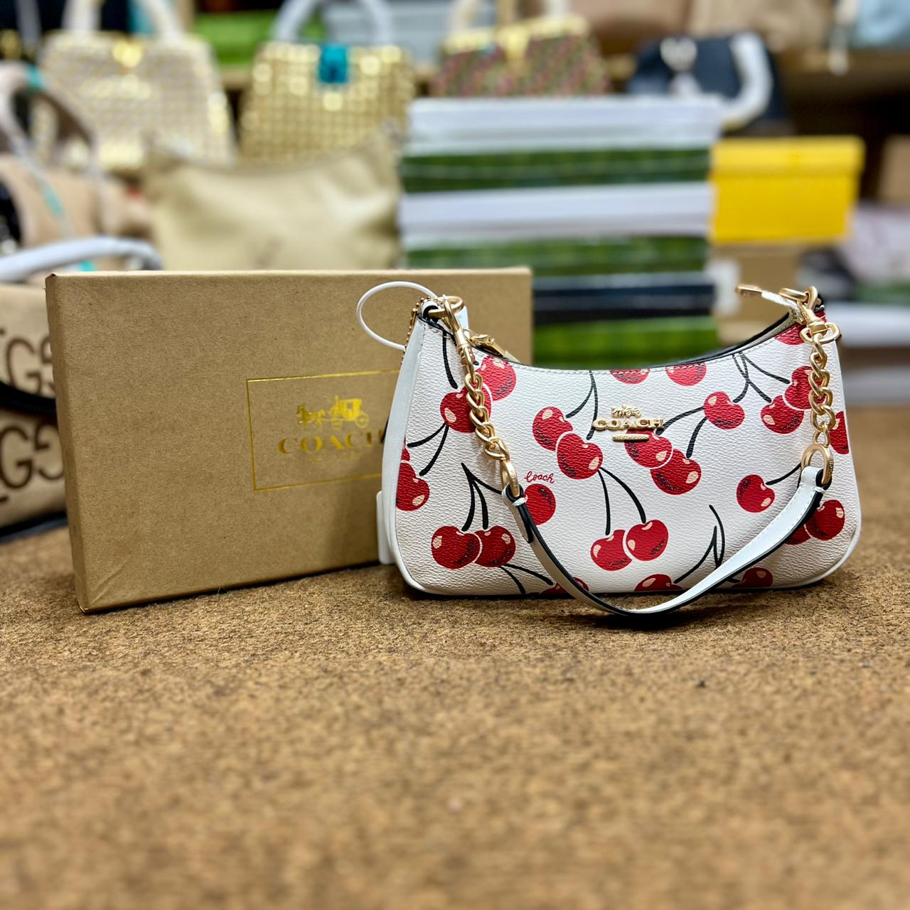 Coach Teri Shoulder Bag with Cherry Print