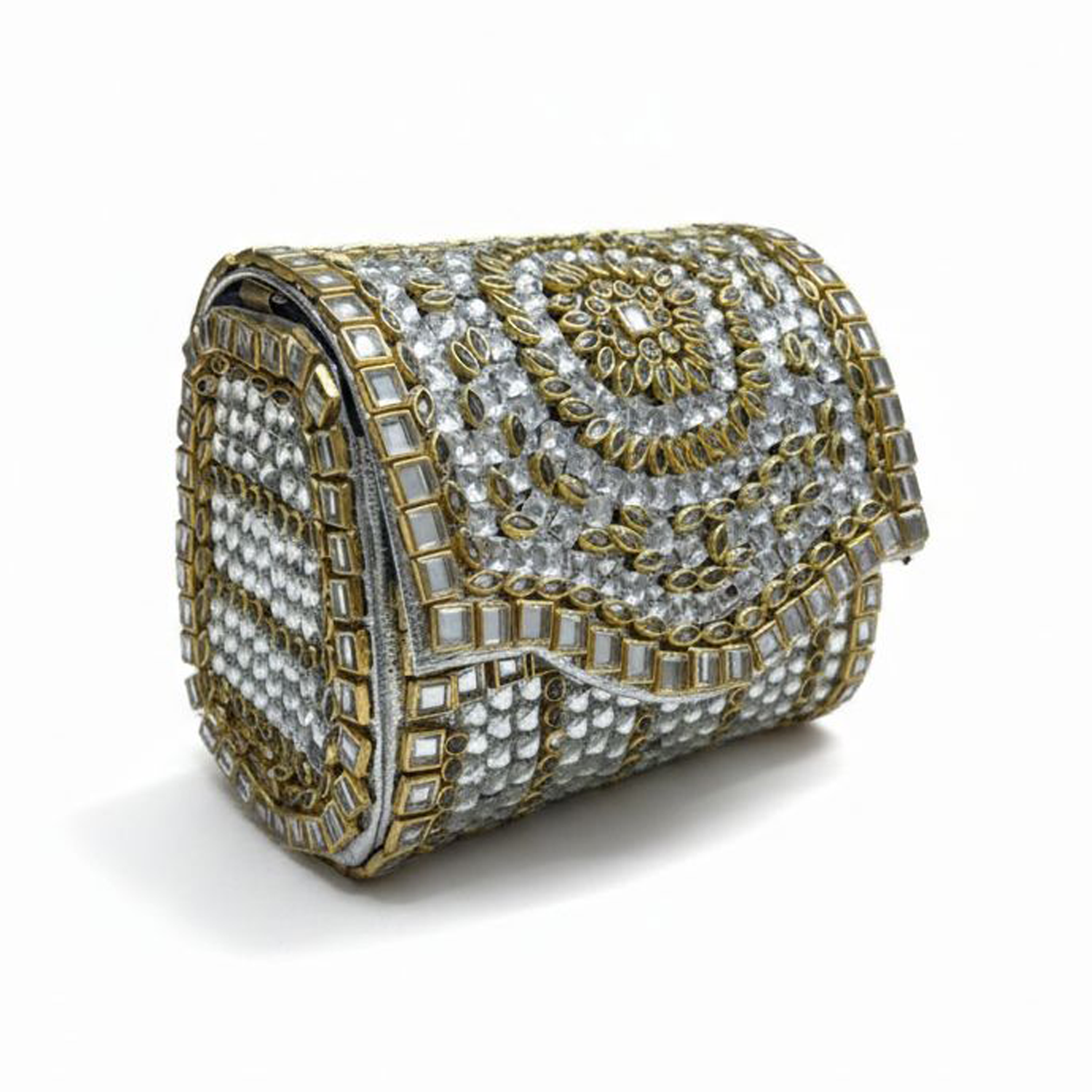 HandMade Medium Kundan Clutch - Image 2