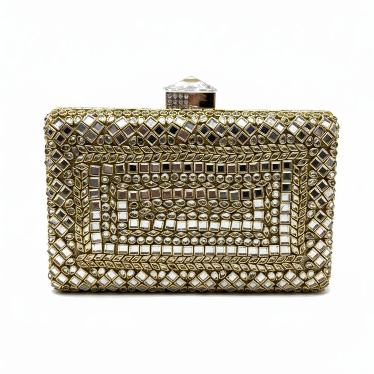 HandMade Medium Kundan Clutch- Design 5 - Image 2