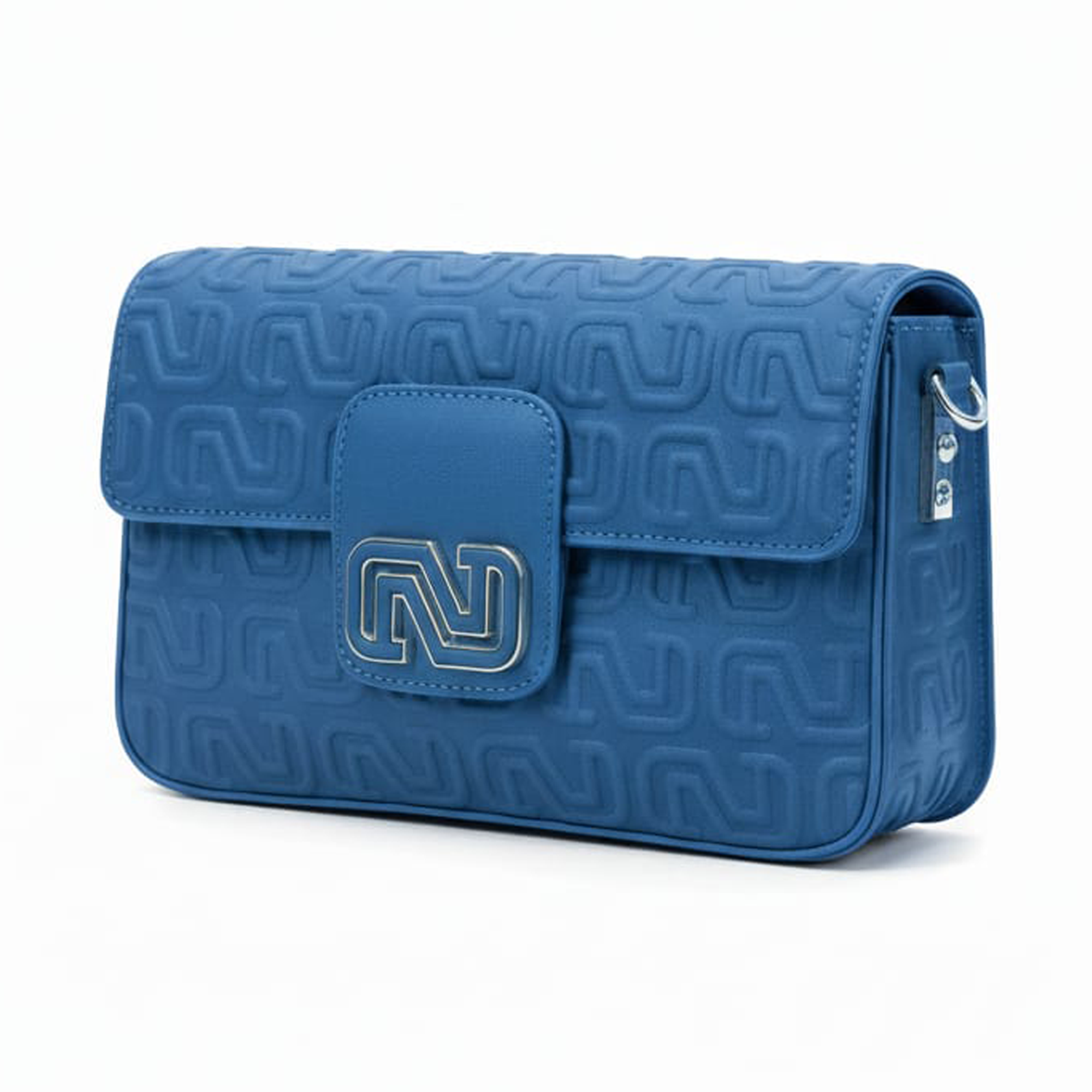 Nursace Monogram Shoulder Bag with Gold-Tone N Logo