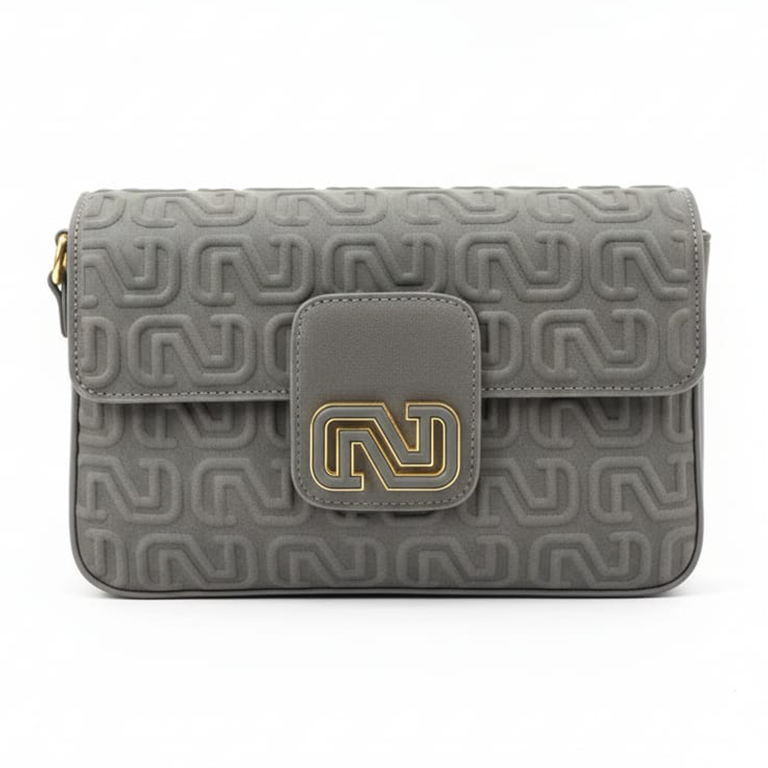 Nursace Monogram Shoulder Bag with Gold-Tone N Logo - Image 7