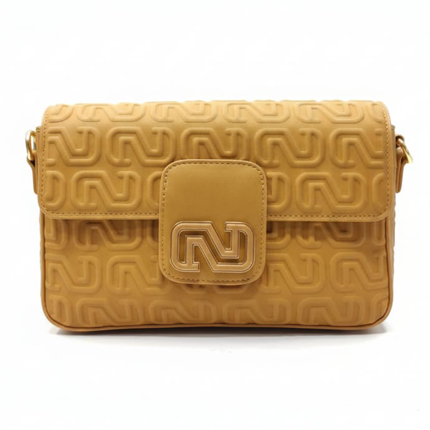 Nursace Monogram Shoulder Bag with Gold-Tone N Logo - Image 4