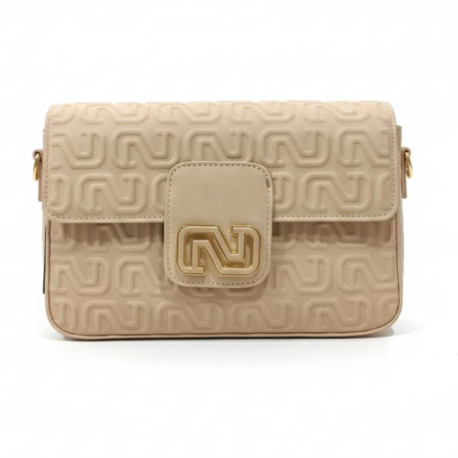 Nursace Monogram Shoulder Bag with Gold-Tone N Logo - Image 3
