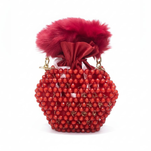 Handmade Beaded Hexagon Potli Bag – Elegant Party Clutch